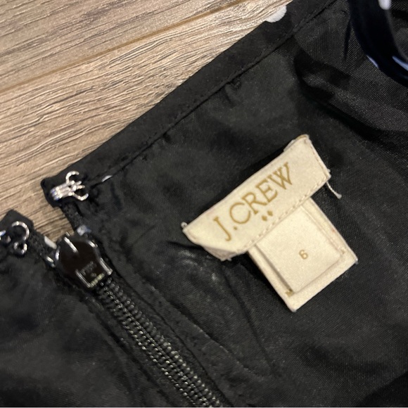 J.Crew Black Polka Dot Dress Size 6 Sleeveless V-Neck - Picture 5 of 5